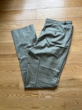 Hickey Freeman Dress Pants Pleated Not Hemmed Light Brown Taupe Size 36 JJ